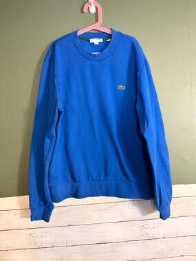Lacoste Classic Fit Men’s Large Crewneck Blue Sweatshirt